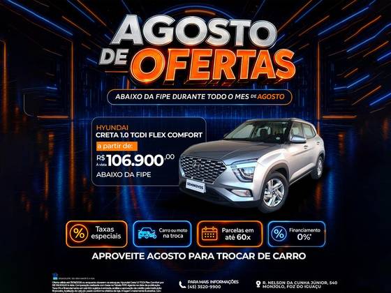 HYUNDAI CRETA 1.0 TGDI FLEX COMFORT AUTOMÁTICO HYUNDAI CRETA 1.0 TGDI FLEX COMFORT AUTOMÁTICO